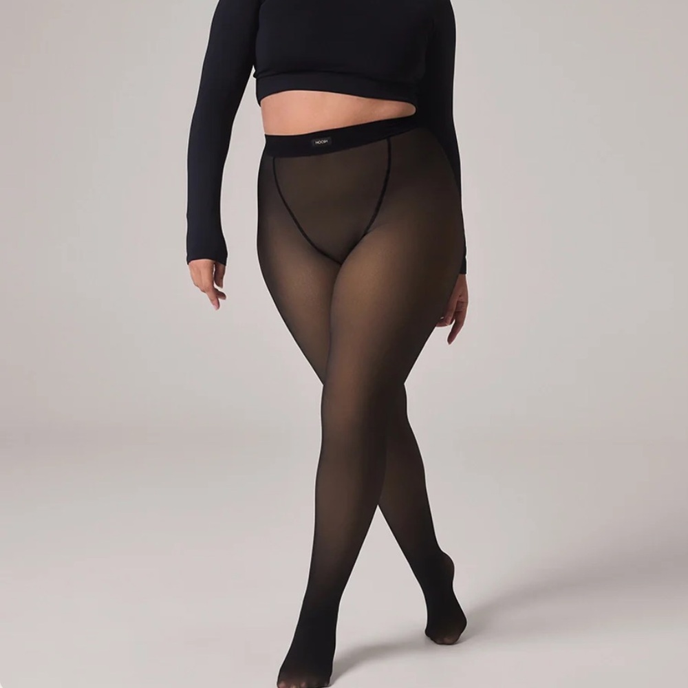 Noosh Toast Sheer Illusion Tights (Fleece lined tights) S/M